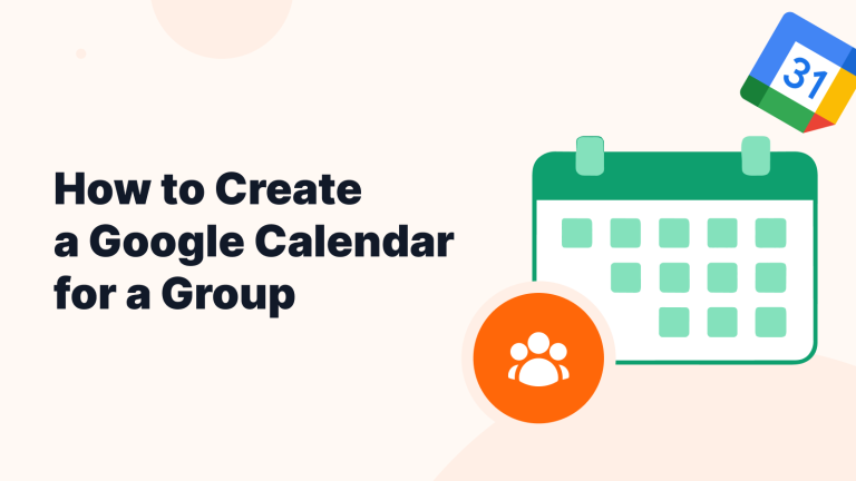 how to create a Google calendar for a group