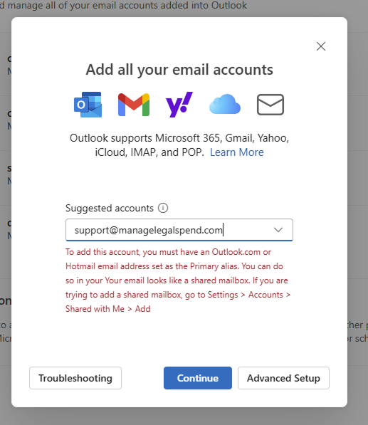 Microsoft Outlook ekran görüntüsü