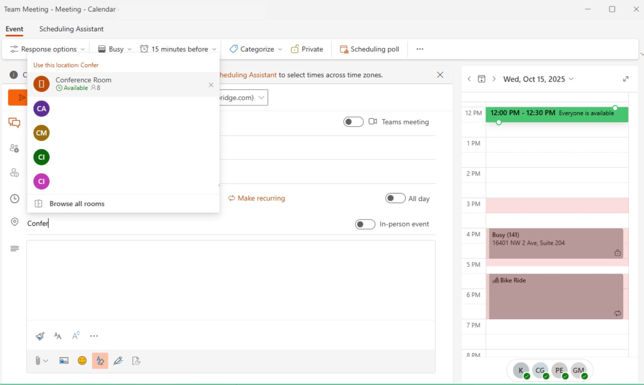 Outlook Scheduling Assistant: tips and tricks.