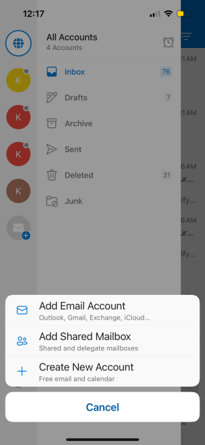 افتح التطبيق وقم بتسجيل الدخول باستخدام عنوان بريدك الإلكتروني في Outlook
